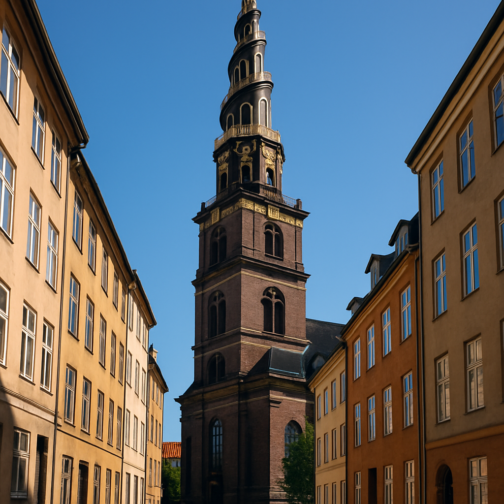 Illustration of Vor Frelsers Kirke (Church of Our Saviour)